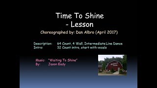 Time To Shine   Lesson