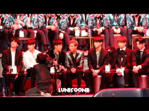 [HD] 161202 GOT7 (LOVELY JACKBAM!) Reaction to BTS Stage in MAMA HK