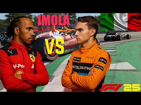 DUELLO EPICO CON HAMILTON E SORPASSO DECISIVO SU PIASTRI"#F1 #Imola2025 #TrionfoEpico