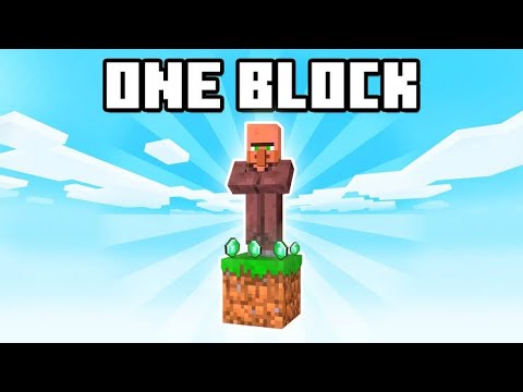 Insane Minecraft one block challenge with friends!!