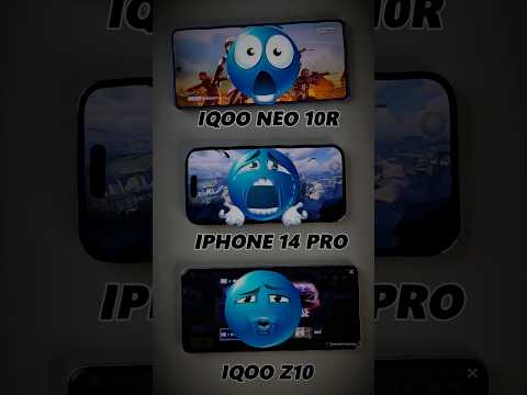 iPhone 14 Pro vs iQOO Neo 10R vs iQOO Z10 🔥 BGMI Gaming Test |  Comparison! #shorts #bgmi