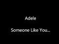 Adele someone like you lyrics