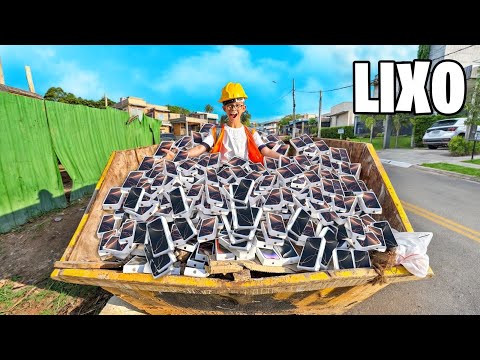 ACHAMOS MUITOS IPHONES NESTE LIXO DE ELETRONICO ABANDONADO