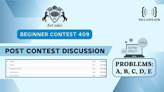 AtCoder Beginner Contest 409 | Post Contest Discussion
