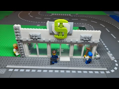 Legostadt Update (6) - Der Bau der Bank beginnt