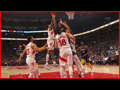 Scottie Barnes SWATS AWAY Steven Adams | Raptors vs Grizzlies | Nov 30, 2021 | 21-22 Season