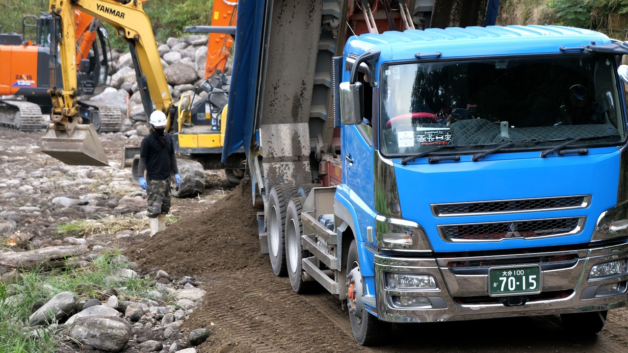 【総集編】台風で崩壊した護岸を完全復旧  / 日本の職人が魅せる「絶望からの復活劇」