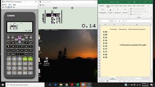 Promedio y desviación estándar de datos no agrupados utilizando la calculadora CASIO fx-991