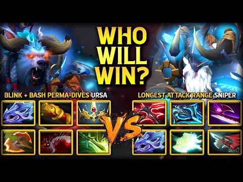 WHO WILL WIN ? | BLINK + BASH PERMA-DIVES MONSTER URSA VS. LONGEST ATTACK RANGE BACKLINE SNIPER