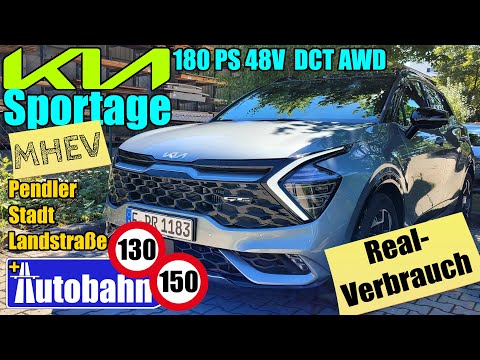 Real-Verbrauch Kia Sportage 1.6 T-GDI 48V AWD DCT (180 PS) - Pendler Stadt Landstraße Autobahn WLTP