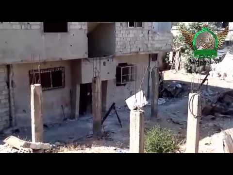 استهداف ألوية شهداء دمشق بقذائف الهاون مواقع قوات النظام في شارع نسرين في مدينة دمشق