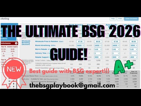 Business Strategy Game  BSG (Shoes Game) Year 12 Step by Step Decisions