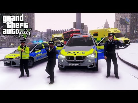 GTA 5 MODS UK POLICE | SNOW PATROLS ARE HERE!! | LSPDFR: THE BRITISH WAY #177