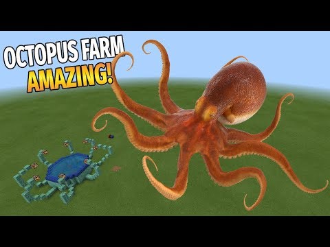 How to Make an OCTOPUS FARM | Minecraft PE Video