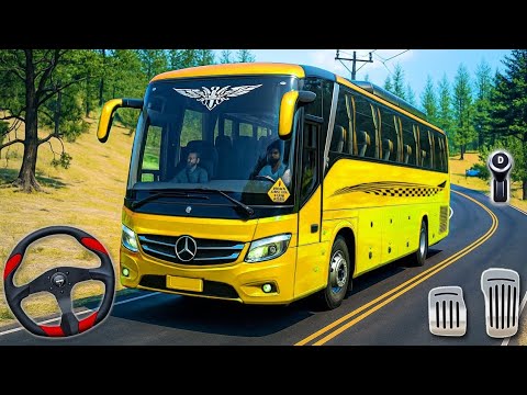Coach Bus Driving Simulator 3D - Real Uphill Bus Offroad Drive - Android GamePlay