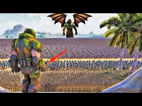 DOOM SLAYER, SPACE MARINES & DEATH SQUAD vs 4,000,000 DEMON ARMY - Ultimate Epic Battle Simulator 2