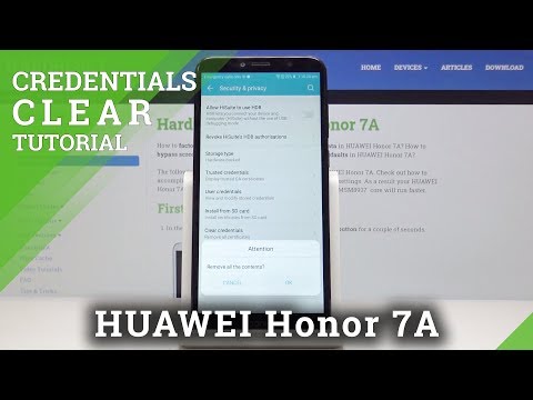 How to Clear Credentials in HUAWEI Honor 7a – Wipe Licenses