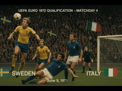 Sweden vs Italy | Full Match | UEFA Euro 1972 Qualification – Group Stage, Matchday 4 | June 9, 1971