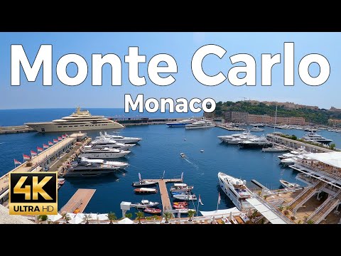 Monte Carlo, Monaco Walking Tour (4k Ultra HD 60fps) – With Captions