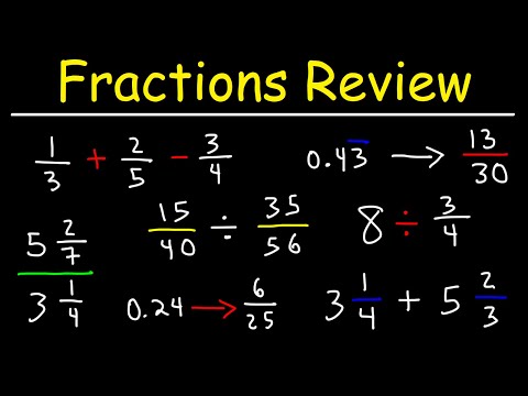 Fractions Mixed Numbers Decimals Percents Review