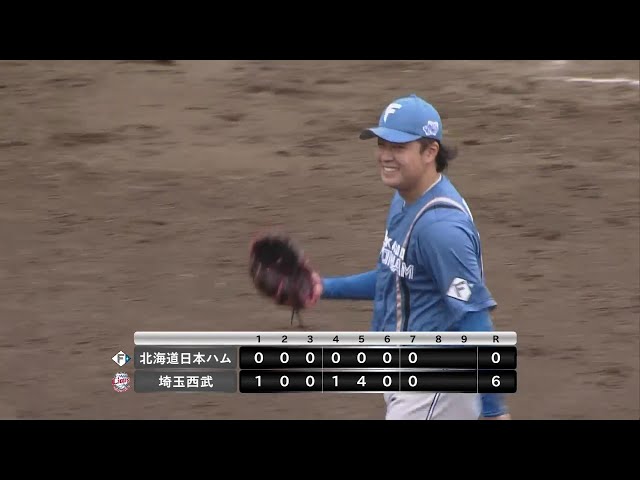 【ファーム】完璧な投球!! ファイターズ・堀瑞輝が3者連続三振を奪う!! 2024年8月28日 埼玉西武ライオンズ 対 北海道日本ハムファイターズ