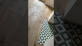 Preview of Before and after of the Kanzi wood effect and Geo Sage tile installation..