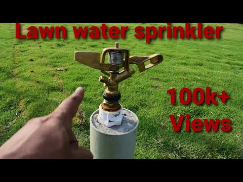 Installing water sprinkler in lawn