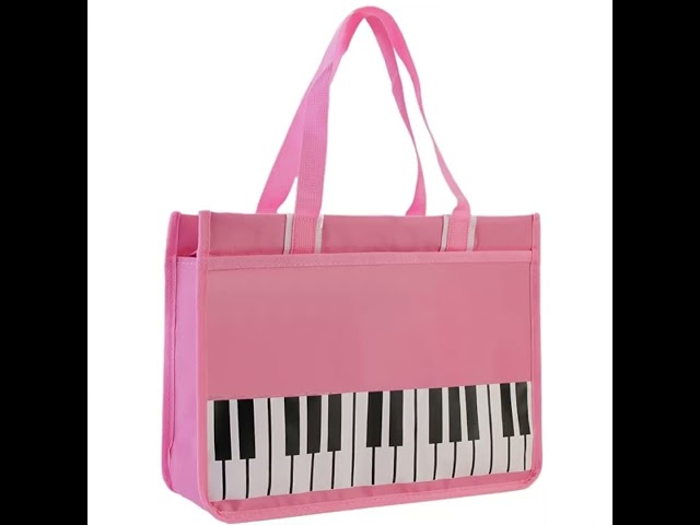 Vídeo relacionado con KingPoint Bolsa de mano con temática musical, bolsa de hombro para la compra, reutilizable, multiusos, bolsa de notas musicales para amantes de la música, regalos, Bolso de mano con clave de sol, 43