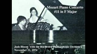-Mozart Piano Concerto #11 2nd Movement. Josh Bloom with the Rochester Philharmonic Orchestra
