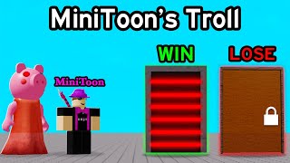 MINITOON'S PIGGY TROLL CHAPTER in Roblox! (Piggy Custom Chapters)