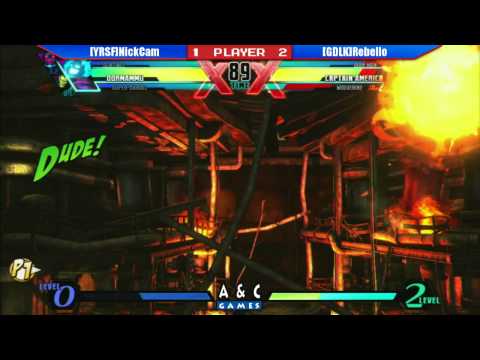 A&C's First Tournament 2012 - UMVC3 Losers Finals - [YRSF] NickCam vs [GDLK]Rebelo