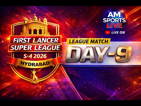 🛑: LIVE NOW 🛑:🏆 LEAGUE MATCH DAY 9:  FIRST LANCER SUPER LEAGUE S-4 || HAYDRABAD