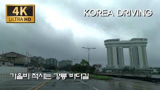 [KOREA] Autumn Rain Drive Along the Coast at Goblin Beach/Coastal Road: Gyeongpo–Goblin Beach