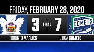 Marlies vs. Comets | Feb. 28, 2020