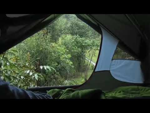 Déšť na stanu na spaní_ relaxační_ uklidňující_ meditace