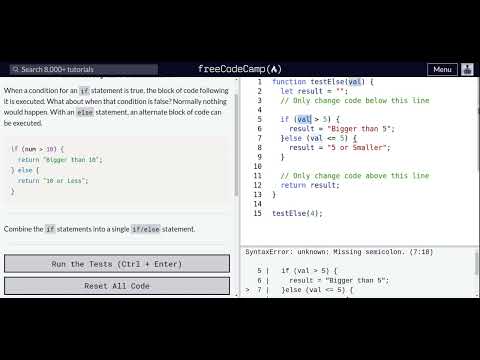 Lesson 71 Basic Javascript Introducing Else Statements