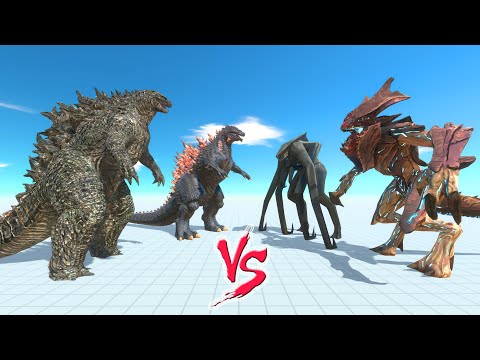 GODZILLA 2021 AND GOJIRA VS MUTO FEMALE AND RAIJIN WARZONE - Animal Revolt Battle Simulator