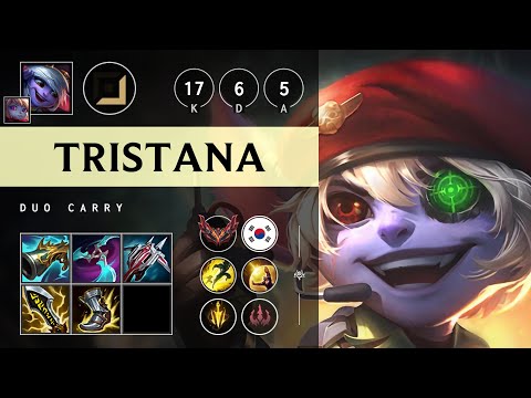 Tristana ADC vs Ashe: Triple Kill, Dominating - KR Grandmaster Patch 14.23