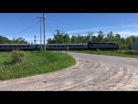 VIA Train Passes Station Road in Grafton Ontario