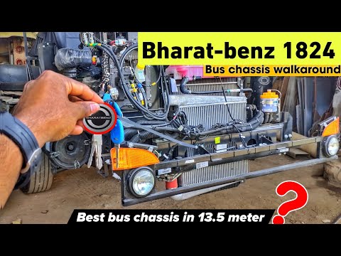 Bharatbenz 1824 (13.5 meter) Bus Chassis Walkaround 🔥 Best in segment? - It's Highway Time