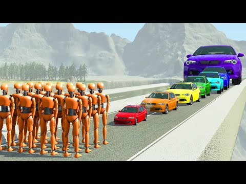 Small to Giant Cars vs Talking Dummies - beamng drive crashes