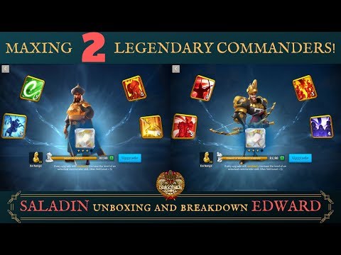 MAXING 2 LEGENDARIES! Edward and Saladin BOTH Expertised! - Rise of Kingdoms