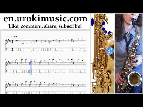How to Play Saxophone (Alto) The Pink Panther - Theme Song Tabs Part#1 exercises, scales um-i352