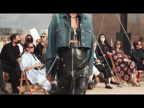 Wanessa Milhomem walking for Alexander McQueen Spring/Summer 2022 show in London