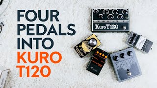 Video thumbnail for Four pedals into the Kuro T120 - JPTR FX Warlow, EQD Acapulco Gold, Boss HM-2, Boss FZ-2. by We As A Company