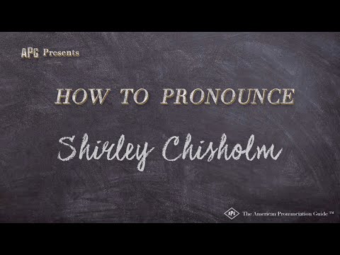How to Pronounce Shirley Chisholm (Real Life Examples!)