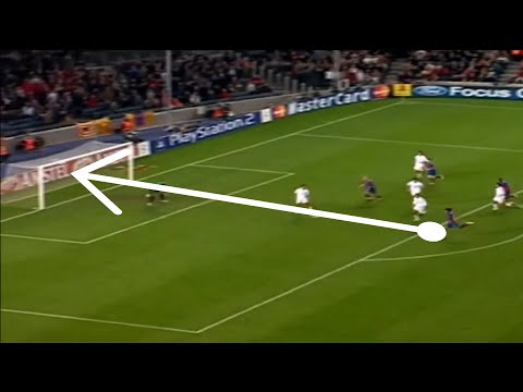 Ronaldinho beat Nesta and Gattuso to score against AC Milan