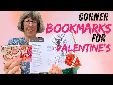 How to make corner bookmarks - heart themed for Valentine's