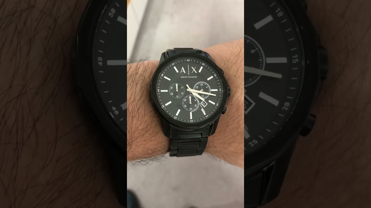 Armani Exchange Men’s Black Stainless Steel Bracelet Watch | AX1722 | #shorts #watch #armaniexchange