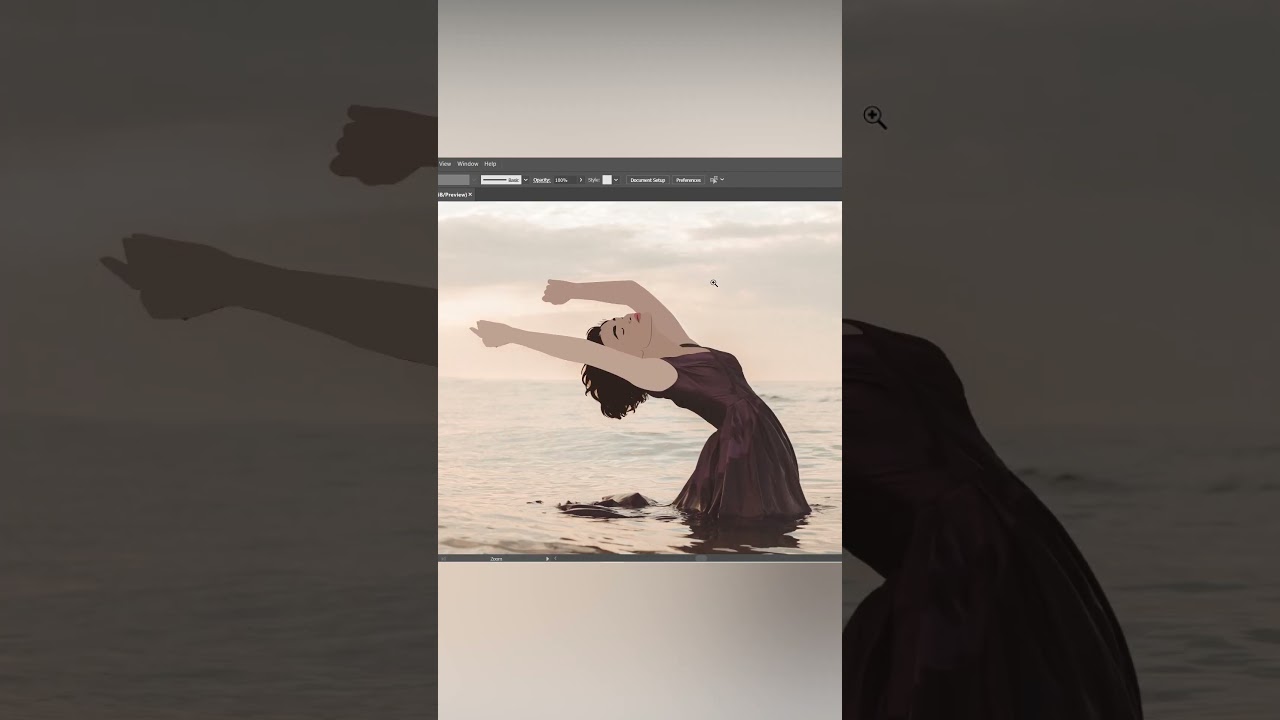 Vector drawing in Adobe Illustrator 2023 | Vector Art | Vector Illustration | Speed Art | Calm Girl